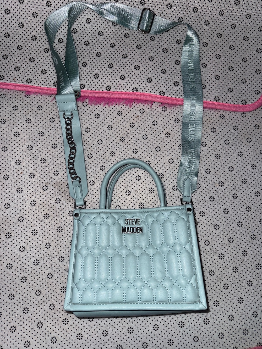 🛍 Steve Madden Mint Quilted Mini Satchel 🛍